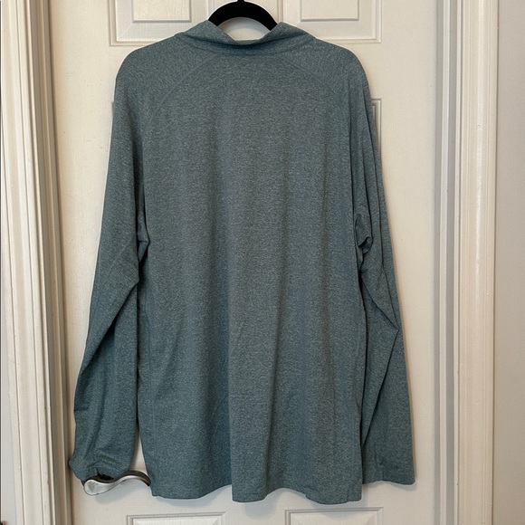 AFTCO Air-O Mesh 1/4 Zip Performance Shirt XXL blue green - Picture 4 of 5